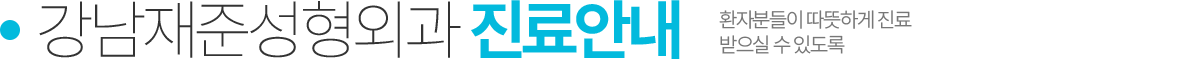 강남재준성형외과 진료안내