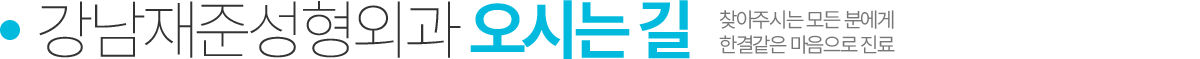 강남재준성형외과 오시는길